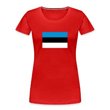 Estland - Frauen Premium Bio T-Shirt - Rot - Vorne - Mia (176cm)