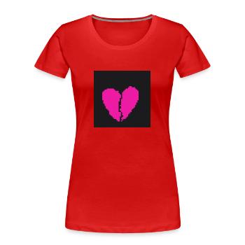 Heart - Women's Premium Organic T-Shirt - red - Front - Mia (176cm)