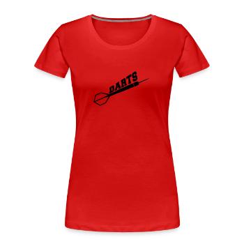 Darts Design - Women's Premium Organic T-Shirt - red - Front - Mia (176cm)