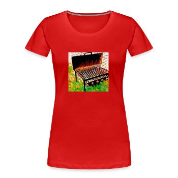 Grill der 50er Jahre - Frauen Premium Bio T-Shirt - Rot - Vorne - Mia (176cm)