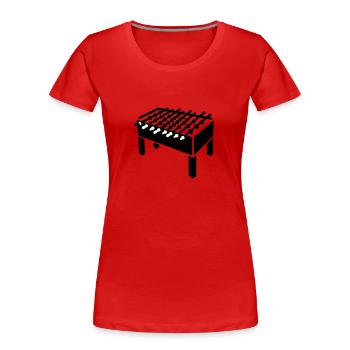 Kicker - Frauen Premium Bio T-Shirt - Rot - Vorne - Mia (176cm)