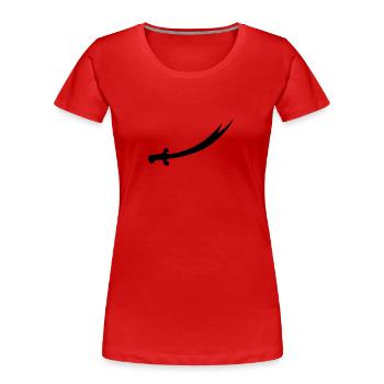 Hz Ali Kilinc - T-shirt bio Premium Femme - rouge - Devant - Mia (176cm)