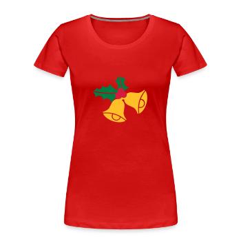 Glocken Weihnachten - Frauen Premium Bio T-Shirt - Rot - Vorne - Mia (176cm)