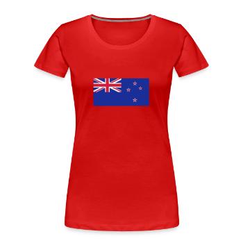 Neuseeland - Frauen Premium Bio T-Shirt - Rot - Vorne - Mia (176cm)