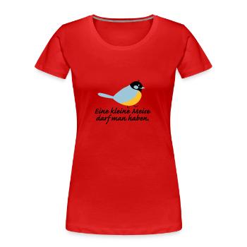 kleine Meise - Frauen Premium Bio T-Shirt - Rot - Vorne - Mia (176cm)