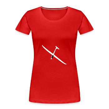 Glider Gliding Gliding Glider - Women's Premium Organic T-Shirt - red - Front - Mia (176cm)