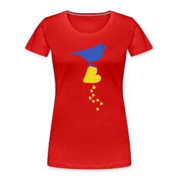 ukraine peace kiev stand with ukraine mariupol - Women's Premium Organic T-Shirt - red - Front - Mia (176cm)