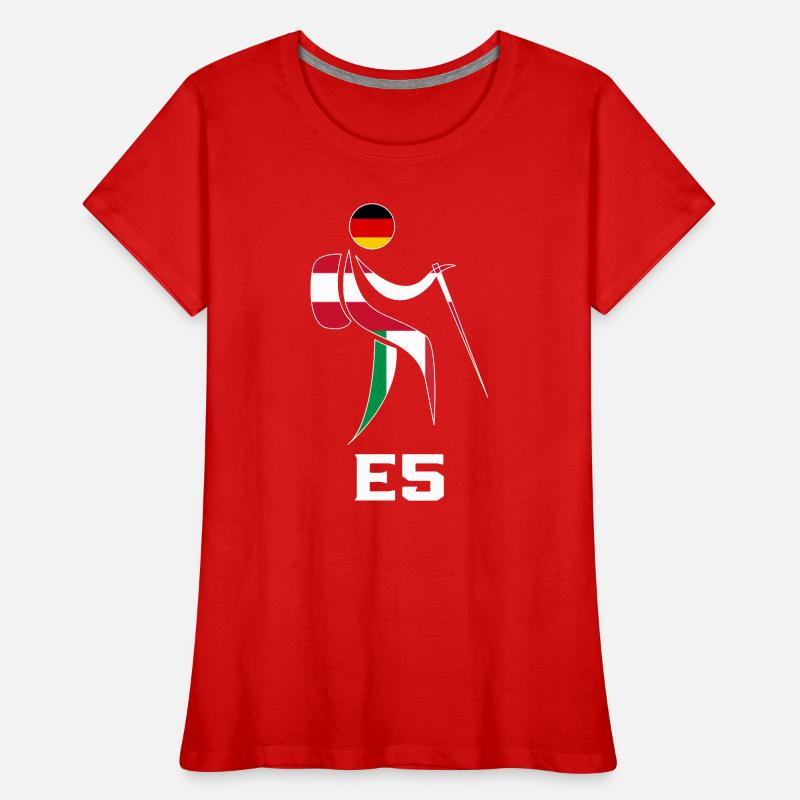 Alpenüberquerung E5 Alpen Alpenüberquerer Wanderer Frauen Premium Bio T-Shirt