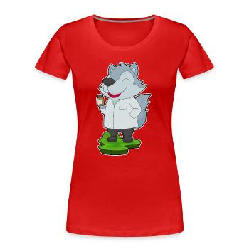 Wolf Doctor Medicine - Women's Premium Organic T-Shirt - red - Front - Mia (176cm)