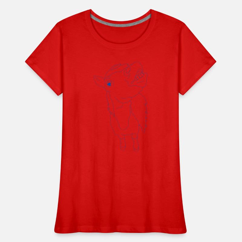 Drôle de cheval avec la gueule ouverte T-shirt bio Premium Femme