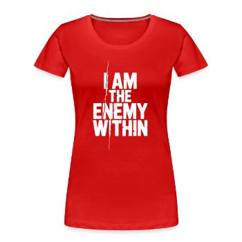Ich bin der innere Feind - Frauen Premium Bio T-Shirt - Rot - Vorne - Mia (176cm)