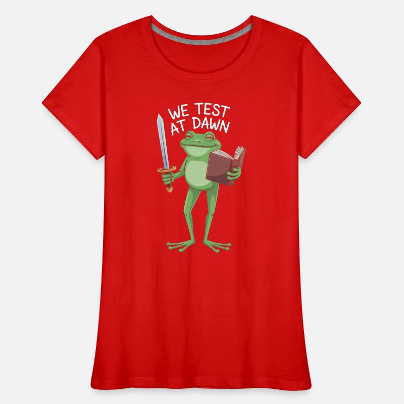 Grenouille de Test de l’Aube : Épée & Parchemin T-shirt bio Premium Femme