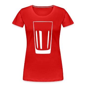 Longdrinks Glas Gastronomie Geschenk - Frauen Premium Bio T-Shirt - Rot - Vorne - Mia (176cm)
