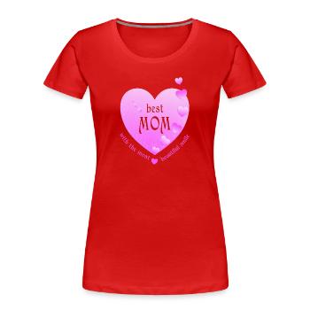 best mom mommy mother - Frauen Premium Bio T-Shirt - Rot - Vorne - Mia (176cm)