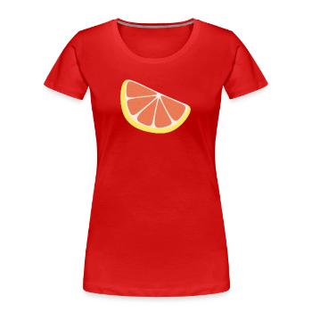 Grapefruit-Scheibe - Frauen Premium Bio T-Shirt - Rot - Vorne - Mia (176cm)