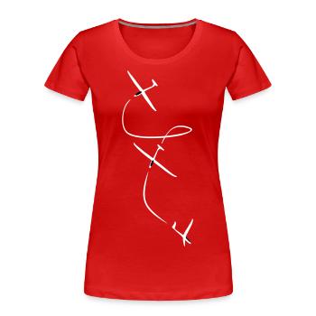 Glider Gliding Gliding Glider - Women's Premium Organic T-Shirt - red - Front - Mia (176cm)