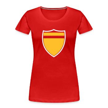 Wappen Coat of Arms - Frauen Premium Bio T-Shirt - Rot - Vorne - Mia (176cm)