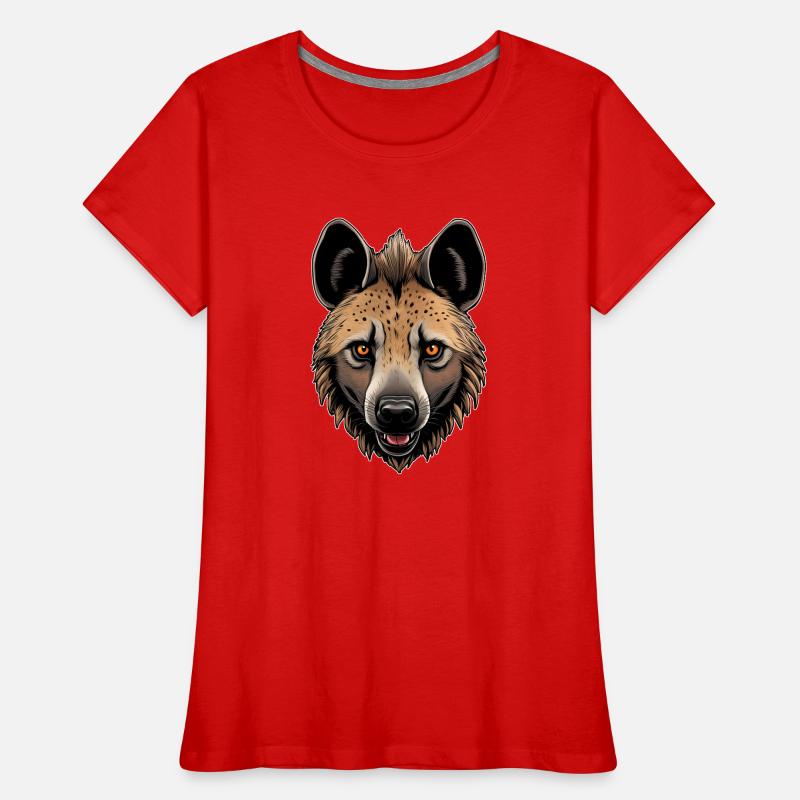 Der sympathische Kopf einer Hyäne Frauen Premium Bio T-Shirt