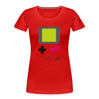 gameboy - Frauen Premium Bio T-Shirt - Rot - Vorne - Mia (176cm)