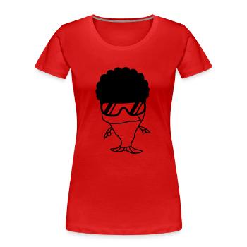Funky Fish - Women's Premium Organic T-Shirt - red - Front - Mia (176cm)