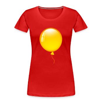 Smiley Balloon - Frauen Premium Bio T-Shirt - Rot - Vorne - Mia (176cm)