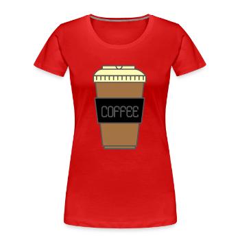 Coffee lover - Women's Premium Organic T-Shirt - red - Front - Mia (176cm)