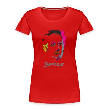 Goethe - Frauen Premium Bio T-Shirt - Rot - Vorne - Mia (176cm)