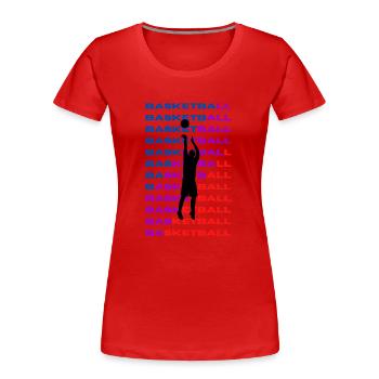 Basketball Clothing - Frauen Premium Bio T-Shirt - Rot - Vorne - Mia (176cm)