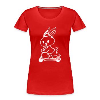 E-Scooter Scooter - T-shirt bio Premium Femme - rouge - Devant - Mia (176cm)