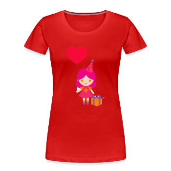 Grossesse Baby shower Babyshower Boy Girl - T-shirt bio Premium Femme - rouge - Devant - Mia (176cm)