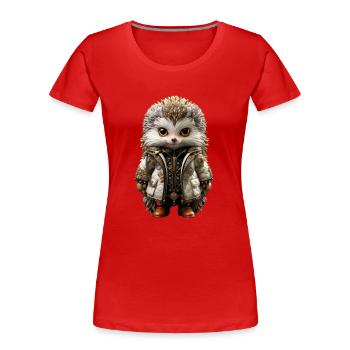Mister Spike - Women's Premium Organic T-Shirt - red - Front - Mia (176cm)