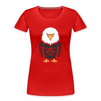Eagle Bird - Women's Premium Organic T-Shirt - red - Front - Mia (176cm)