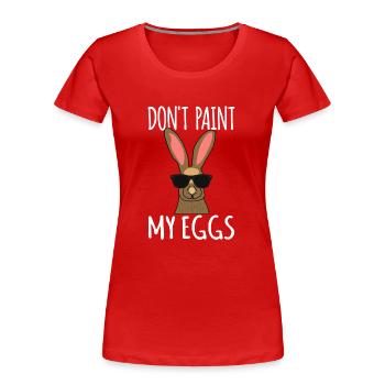 Osterhase - Frauen Premium Bio T-Shirt - Rot - Vorne - Mia (176cm)