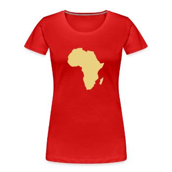 Afrika - schwarzer Kontinent - Frauen Premium Bio T-Shirt - Rot - Vorne - Mia (176cm)