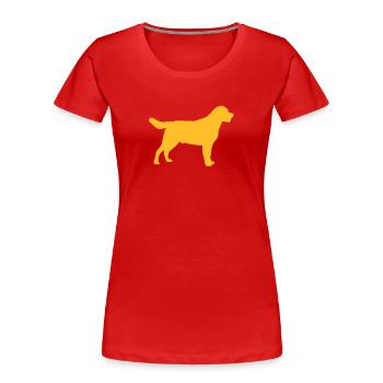 Labrador - Frauen Premium Bio T-Shirt - Rot - Vorne - Mia (176cm)