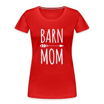 Scheune Mama Reiten Scheunenhof Tiere Mütter Tag - Frauen Premium Bio T-Shirt - Rot - Vorne - Mia (176cm)