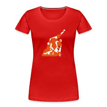 Revolutionäre Matrosen - Frauen Premium Bio T-Shirt - Rot - Vorne - Mia (176cm)
