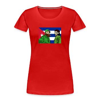 Fidel & Che Tee - Women's Premium Organic T-Shirt - red - Front - Mia (176cm)