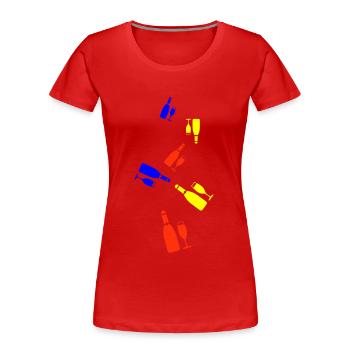 Symbole du vin rouge - T-shirt bio Premium Femme - rouge - Devant - Mia (176cm)