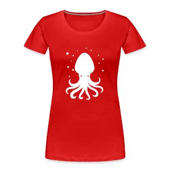 Octopus Octopus Zoo animal créature marine - T-shirt bio Premium Femme - rouge - Devant - Mia (176cm)