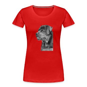 Rottweiler s/h - T-shirt bio Premium Femme - rouge - Devant - Mia (176cm)