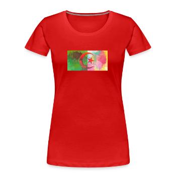 Algerien - Frauen Premium Bio T-Shirt - Rot - Vorne - Mia (176cm)