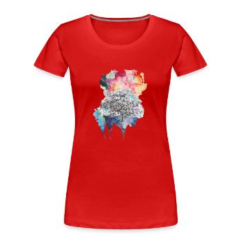 Explosion of color - Women's Premium Organic T-Shirt - red - Front - Mia (176cm)
