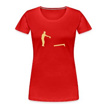 Cornhole - T-shirt bio Premium Femme - rouge - Devant - Mia (176cm)
