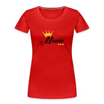 Grandma Oma Großmütter Mamy Mamie Grand-Mère - Women's Premium Organic T-Shirt - red - Front - Mia (176cm)
