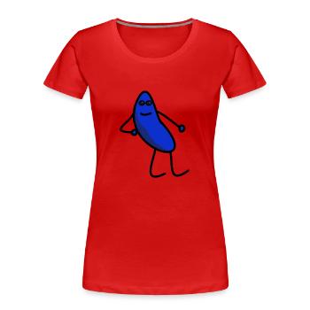 Chilled Jay - blue - Frauen Premium Bio T-Shirt - Rot - Vorne - Mia (176cm)