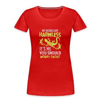 Reptilien Tropen Terrarium Terraristik - Frauen Premium Bio T-Shirt - Rot - Vorne - Mia (176cm)