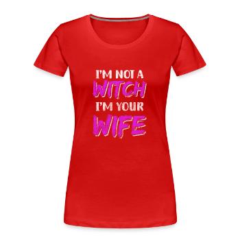 Witchcraft broom - Women's Premium Organic T-Shirt - red - Front - Mia (176cm)