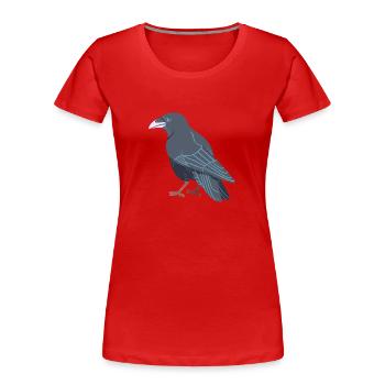 Corneille noire - T-shirt bio Premium Femme - rouge - Devant - Mia (176cm)