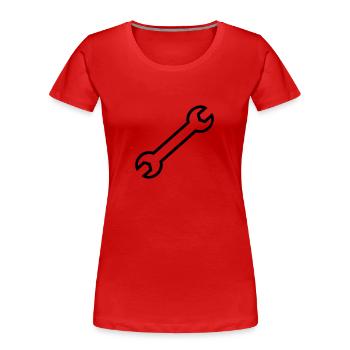Screw wrench - Women's Premium Organic T-Shirt - red - Front - Mia (176cm)